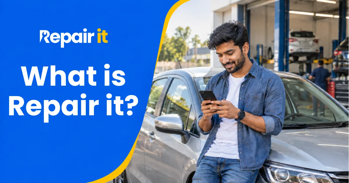 Vehicle owner using Repair It to find a garage and book vehicle servicing